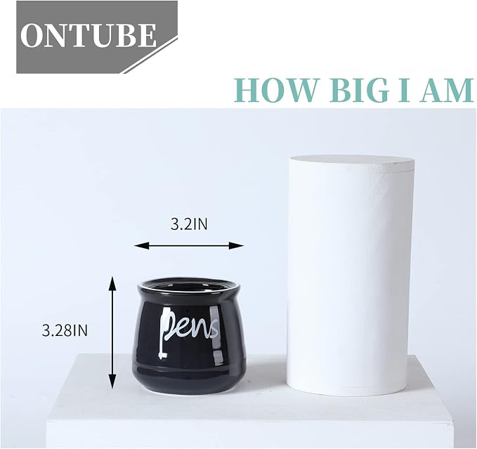 ONTUBE Porcelain Pens Holder Stand, Ceramic Pencils Holder - Image 3