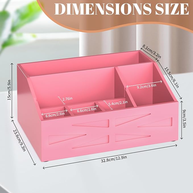 Wood Mail Organizer Countertop, Farmhouse Desk and Kitchen Countertop Storage - Image 2