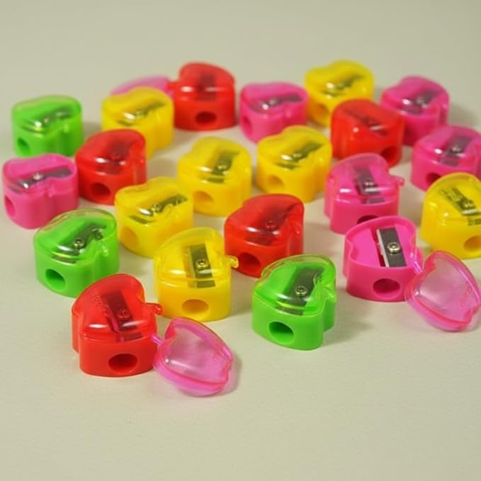 Colarr 24 Pcs Apple Shaped Pencil Sharpeners Bulk Colorful Portable Manual - Image 6
