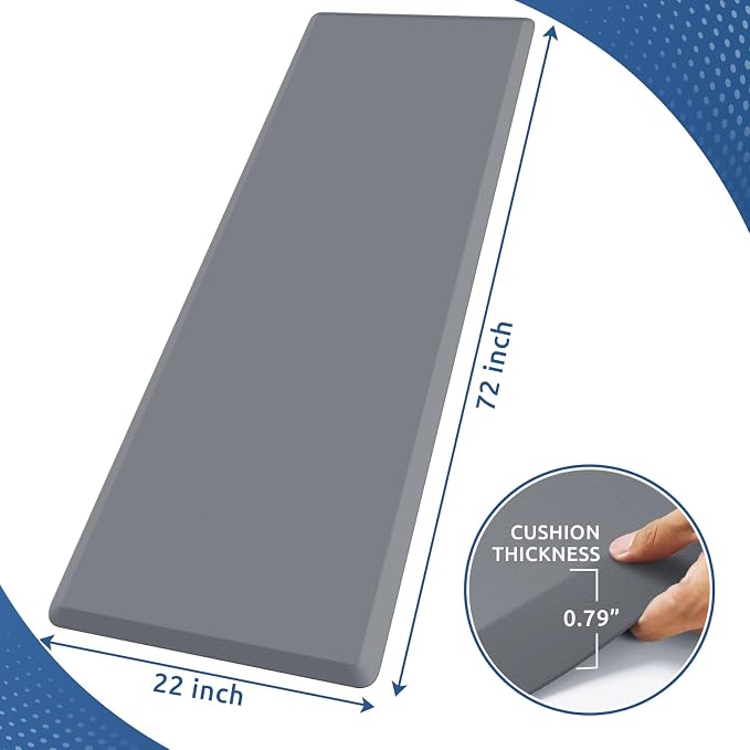 KitchenClouds Kitchen Mat Cushioned Anti Fatigue Rug 22"x72" Water Resistant - Image 2