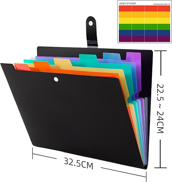 OSIMIG 10 Pack Expanding File Folders, 7 Pocket Folder Organizer, A4 Letter Size - Image 2