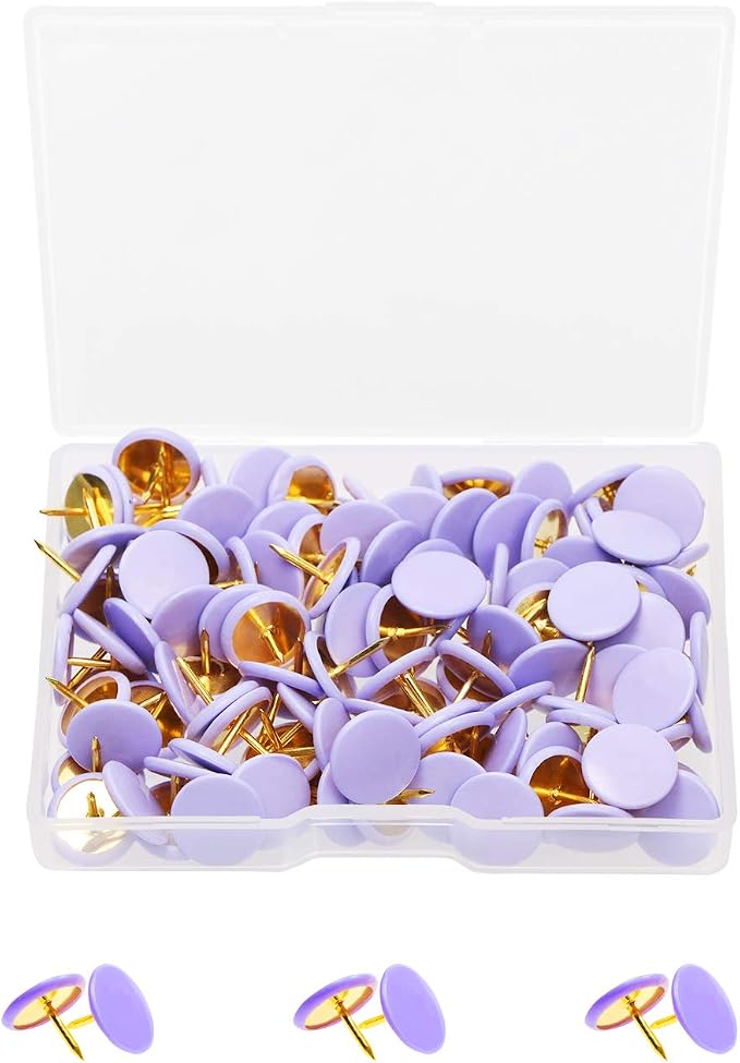 Tupalizy 120PCS Flat Plastic Round Head Map Thumb Tacks Push Pins by Tupalizy