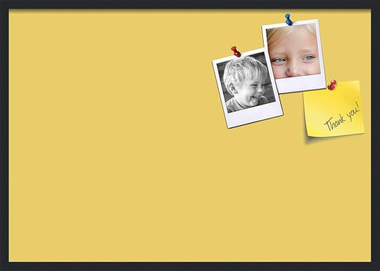 PinPix 40x28 Inch Cork Bulletin Board. This Decorative Framed Pin Board Comes with Honey Pastel Design and a Satin Black Frame. Ideal for Home Office Decor or Message Board (PinPix-1810)-DeskLoop Office