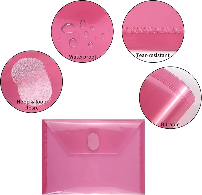 Anseal 24 Pack 5 x 7 Coupon Receipt Check Holder, Small Plastic Envelope - Image 4
