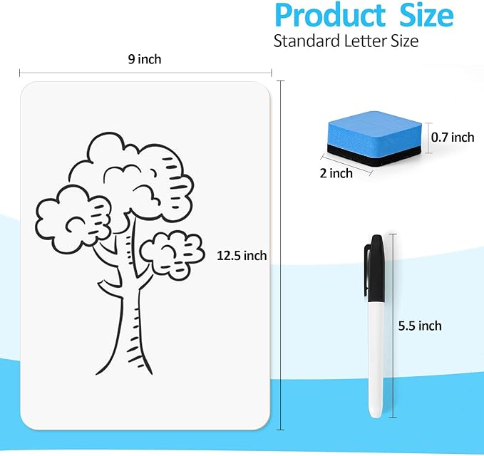 Dry Erase LapBoards, PANDRI 36 Pack Double Sided 12.5 x 9 Inch Dry Erase Boards - Image 2