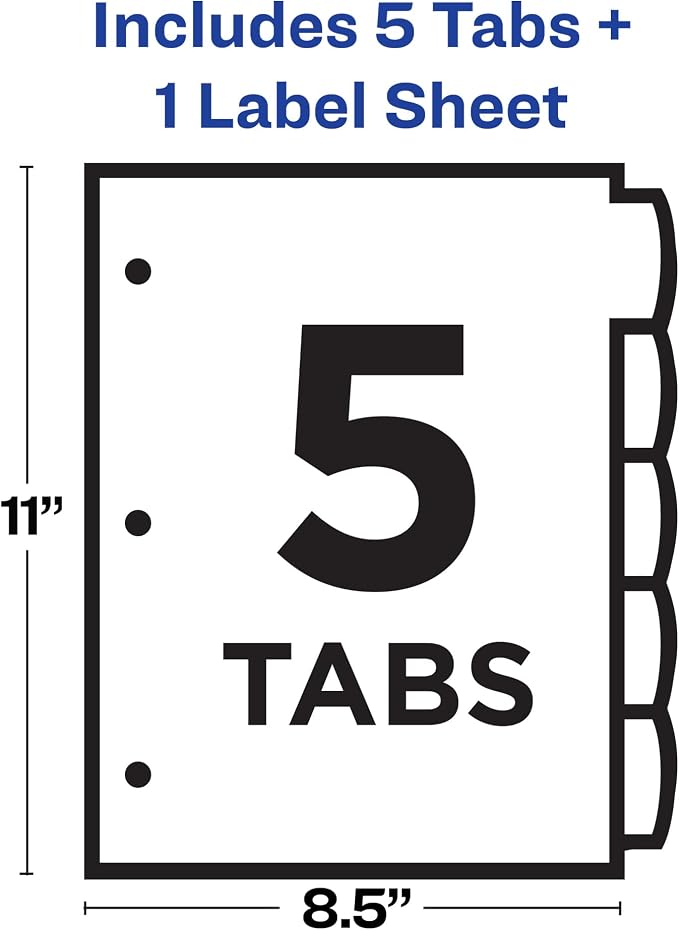 Avery + Amy Tangerine Designer Collection Big Tab Dividers - Image 3