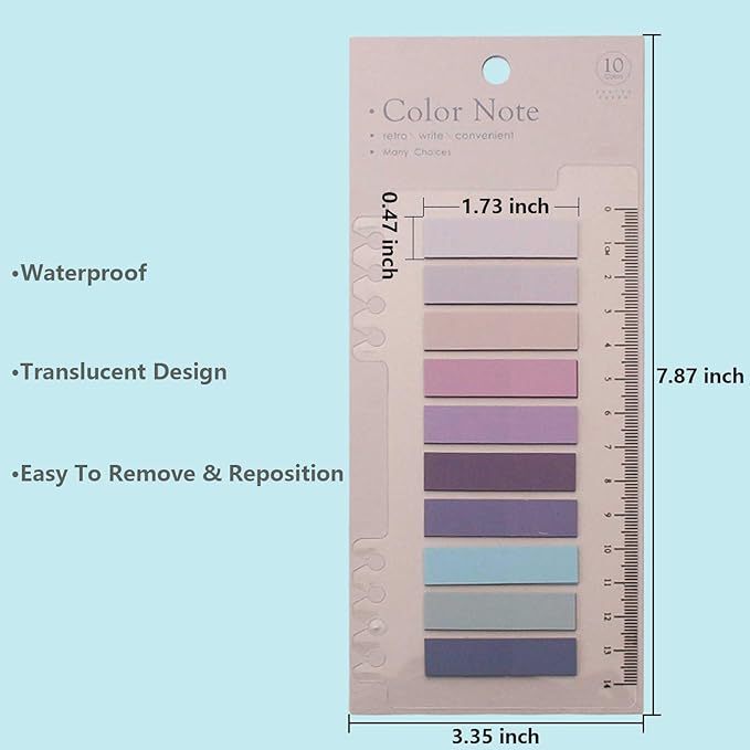 ELII Sticky Tabs 2400pcs - Colored Writable & Repositionable Page Markers-DeskLoop Office