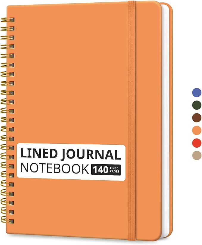 Taja Lined Spiral Journal Notebook by Taja