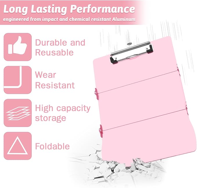 Trustnice Nursing Clipboard Foldable DIY Edition Medical Cheat Sheets Aluminum - Image 5