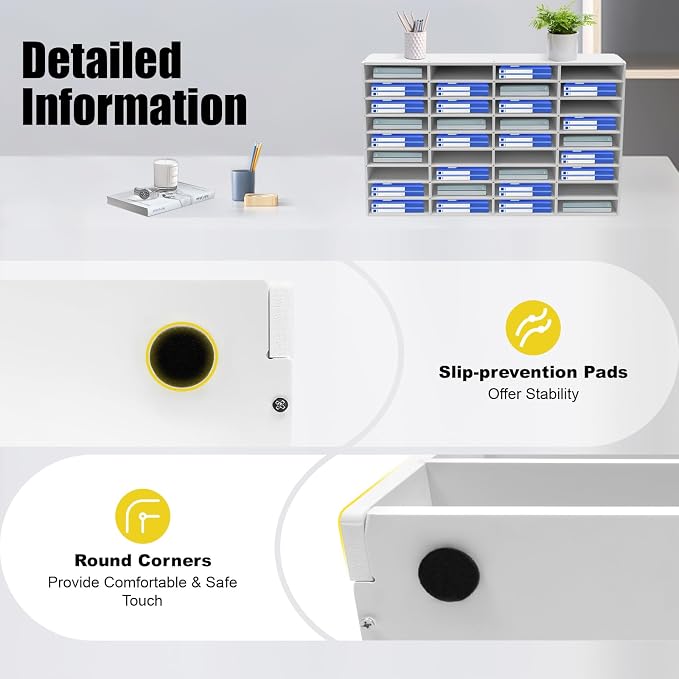 36 Slots Literature Organizer, Desktop Paper & Mail File Sorter - Image 7