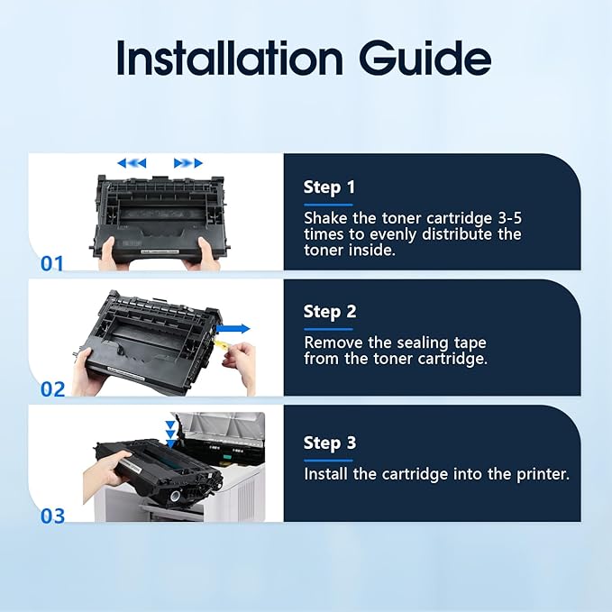 37A Black Toner Cartridges Replacement Compatible for 37A CF237A M607 M608 Toner Enterprise M607n M607dn M608n M608dn M608x M609 MFP M631 M632 M633 Printer (2 Black)-DeskLoop Office