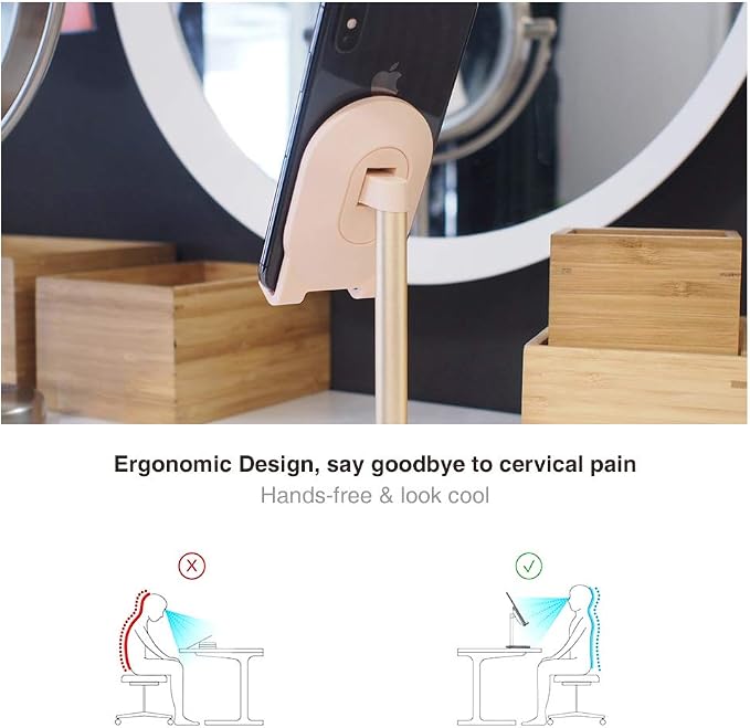 Bright Stone Phone Stand for Desk, Adjustable Cell Phone Holder for Desk - Image 3