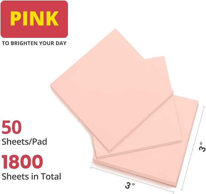 Sticky Notes, 36 Pads, 3x3 Inches Self-Stick Note Pads, and Daily Life - Image 2
