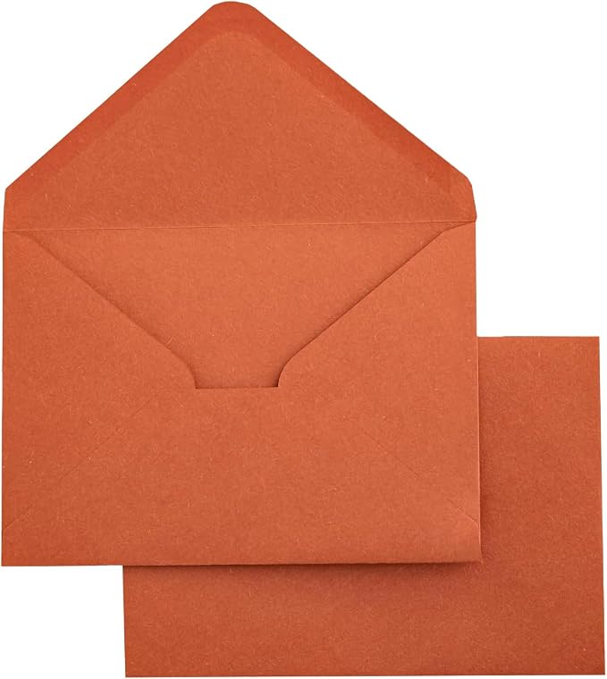 PONATIA 50 Pack A1 Envelopes, 3.62 x 5.2'' Burnt Orange Envelopes Perfect by ponatia