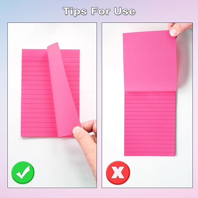 9 Pack Lined Sticky Notes 4X6 in Post Sticky Notes - Image 6