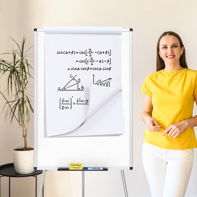 VIZ-PRO Whiteboard Easel, 36 x 24 Inches, Portable Dry Erase Board Height - Image 7