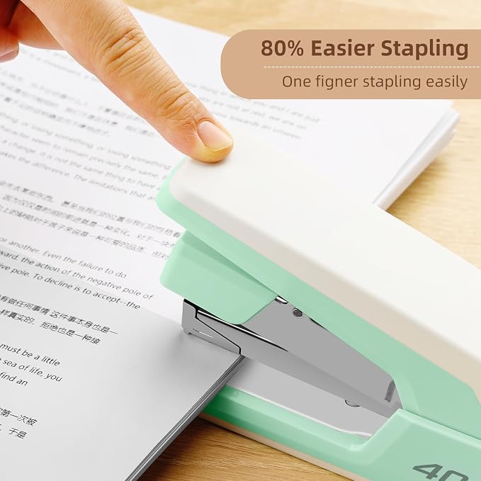 Deli Effortless Desktop Stapler, Heavy Duty Stapler, 40-50 Sheet Capacity - Image 2