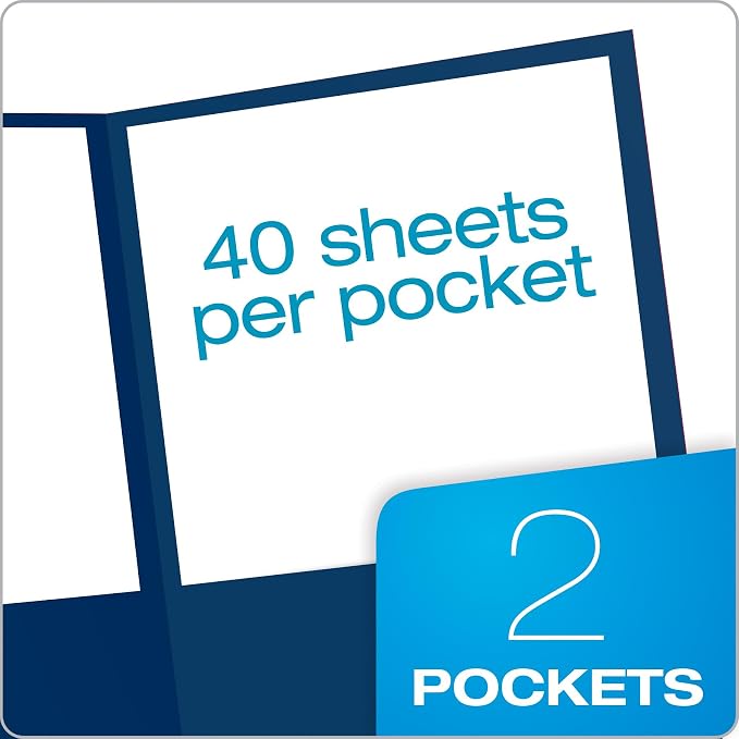 Oxford Monogram Executive Twin Pocket Folders, Letter Size, 4 Pack - Image 3