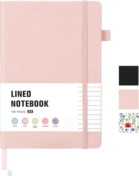 Thboxes 160 Pages Lined Journal Notebook, 5.71" X 8.27" Writing & Journaling by Thboxes