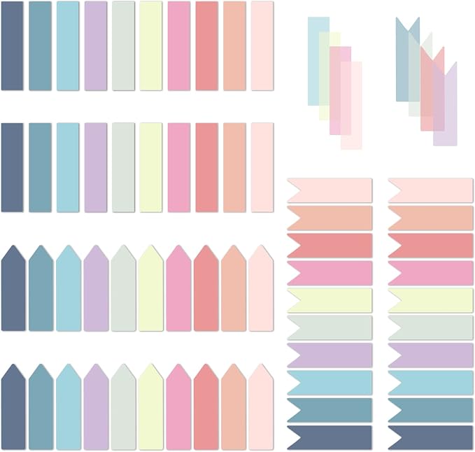 Temiary 1200 Pieces Transparent Sticky Index Tabs, Page Markers by Temiary