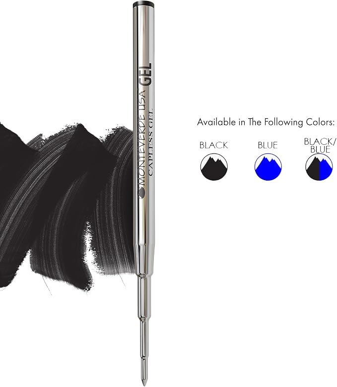 Monteverde USA Capless Gel Refills to Fit Montblanc Ballpoint Pens, Medium Point - Image 2