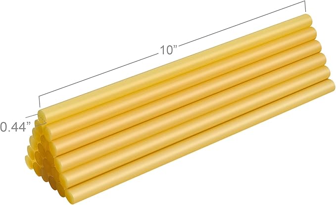FIXSY Hot Glue Gun Sticks Carton Packaging, Full Size 10" Long x .44" Diameter 7/16 11mm, 5LB Box Glue Stick, Approx. 90 Sticks- Compatible with Most Glue Gun- Best for Carton Manual Packing-DeskLoop Office