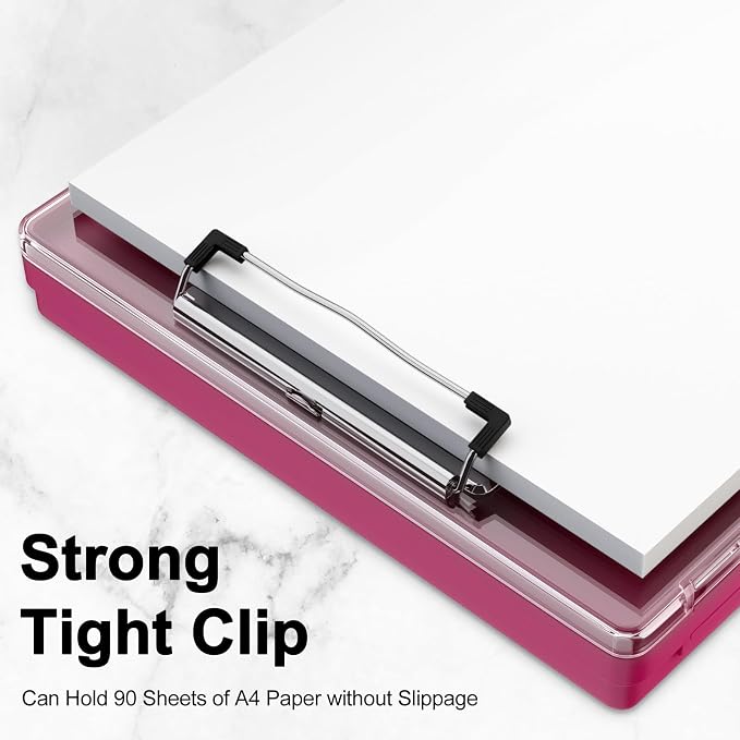 Piasoenc Clipboard with Storage, 8.5 x 11 Clip Boards with 2 Storage, Folio & - Image 6