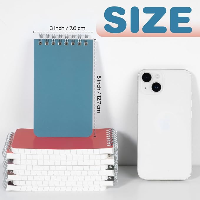 Dynta Small Notebooks Bulk 3x5 Inch, 60 Packs Mini Top Bound Spiral Notepad - Image 2