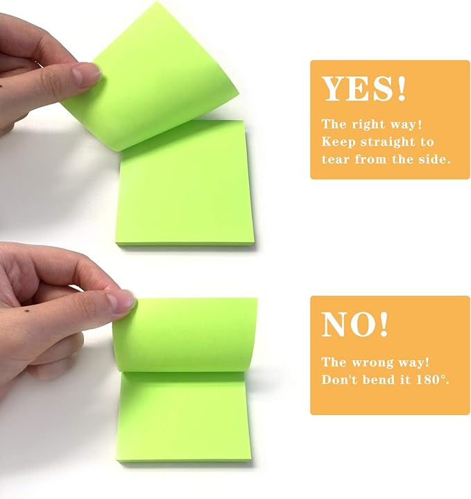 Phthdoty 8 Pads Pop Up Sticky Notes 3x3 Refills Bright Colors Self-Stick Notes - Image 3