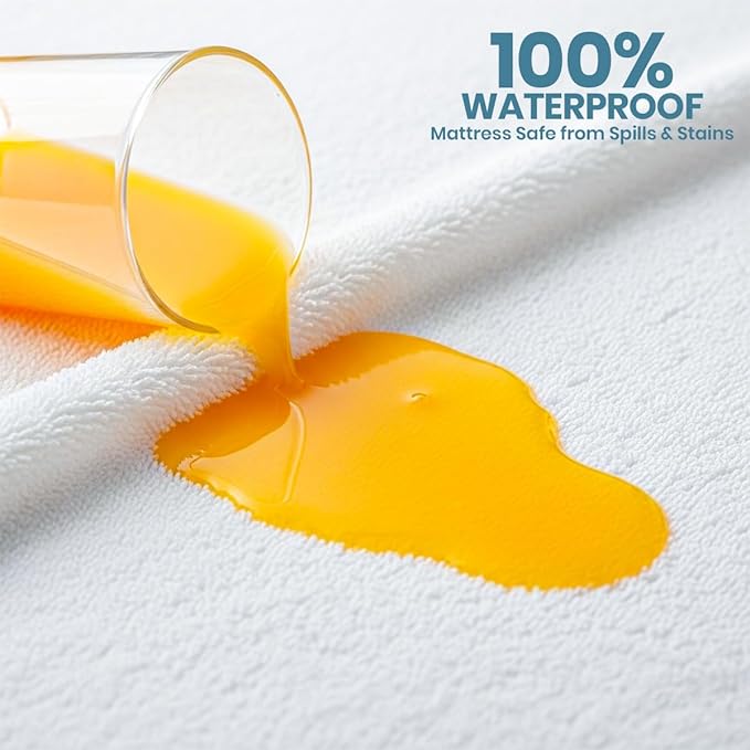 Twin Size Mattress Protector Waterproof 2 Pack, Premium 200 GSM Terry Mattress - Image 3
