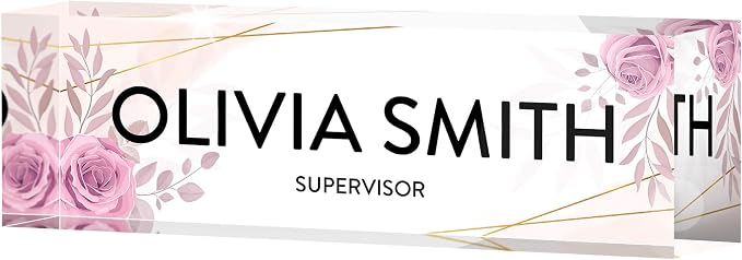 Desk Name Plate Personalized, Custom Name Plates 2½/x8 Inches, Thick by MySignCenter