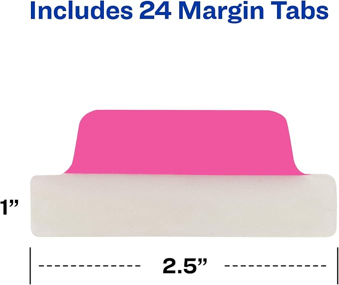 Avery Margin Ultra Tabs, 2.5" x 1", 2-Side Writable, 24 Repositionable Page Tabs - Image 7