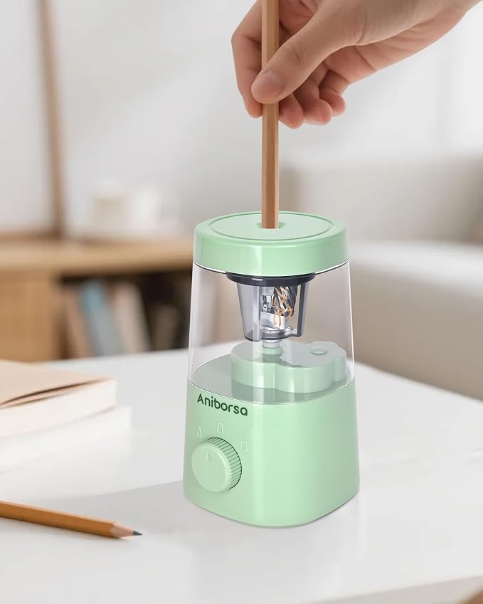 Electric Pencil Sharpener, Helical Blade Automatic Pencil Sharpener, - Image 2