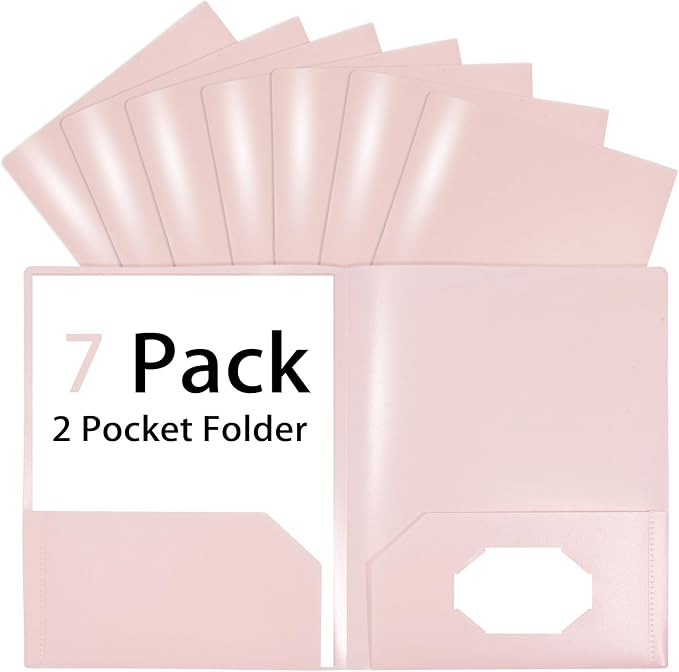 Plastic File Folders with 2 Pockets, File Folders Letter Size 8.5x11 inches by Unknown