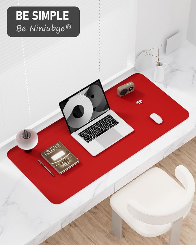 Desk Pad, 23.6" x 13.8" PU Leather Non-Slip Desk Mat Large Mouse Pad - Image 7