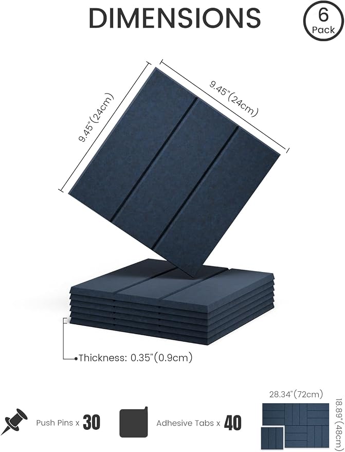 Felt Bulletin Board Tiles -28"x18" - Image 2