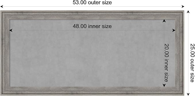 Amanti Art Grey Framed Magnetic Board 25x53 Oversize Vision Board - Image 3
