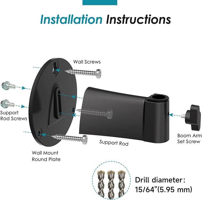 YOUSHARES Wall Mount Boom Arm - Image 5