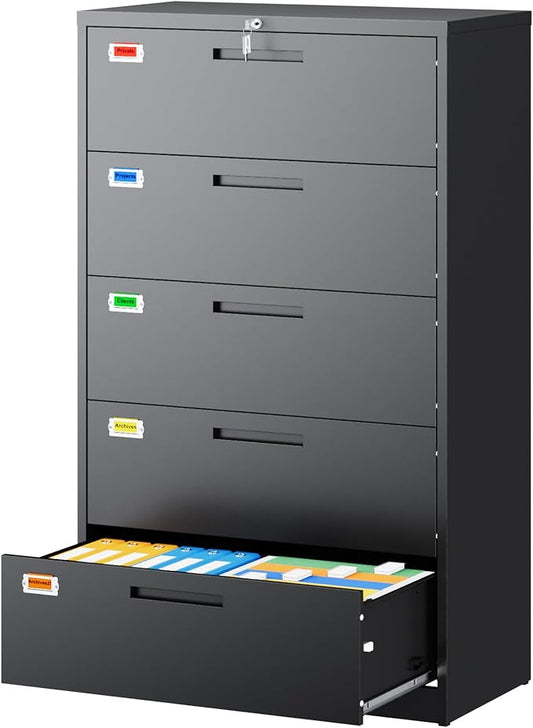 PEUKC 5 Drawer File Cabinet, Lateral Filing Cabinets by PEUKC