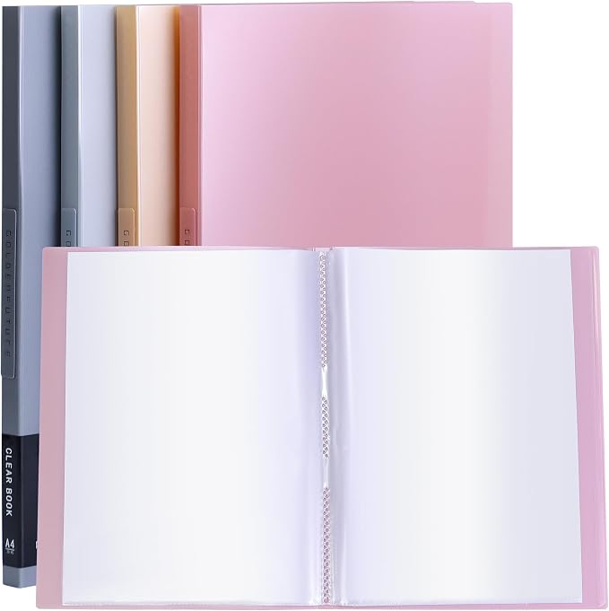 Tuhangcc Binder with Plastic Sleeves 8.5x11 20-Pocket- Heavy Duty Art Portfolio by Tuhangcc