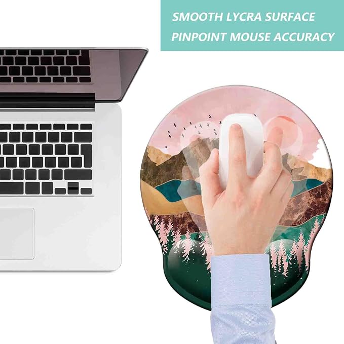 Mouse Pad with Wrist Support, Ergonomic Mouse Pad with Memory Foam Wrist Rest - Image 7