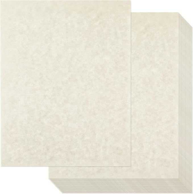 Epakh 200 Sheets Old Age Parchment Paper 8.5 x 11 Inch Standard Letter Vintage Colored Old Parchment Semblance Double Side Printing Paper(Light Gray)-DeskLoop Office