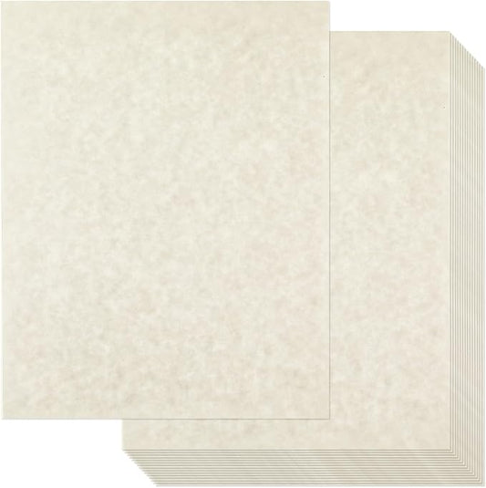 Epakh 200 Sheets Old Age Parchment Paper 8.5 x 11 Inch Standard Letter Vintage Colored Old Parchment Semblance Double Side Printing Paper(Light Gray)-DeskLoop Office