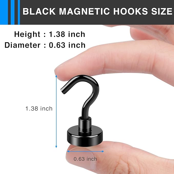 LOVIMAG Magnetic Hooks, 12 Pack 30lbs+ Magnet Hook 2026 Cruise Cabin Ship - Image 3
