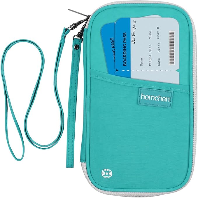 RFID Passport Wallet with Vaccine Card Slot, Family Travel Passport Holder by homchen