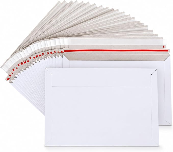 RHBLME 100PCS Stay Flat Mailers, 6x10 Inch Rigid Mailers Cardboard Envelopes - Image 8