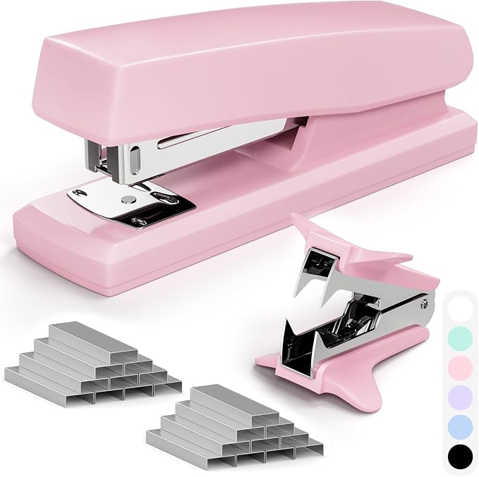 Pink Office Stapler, 25 Sheet Capacity by Unknown