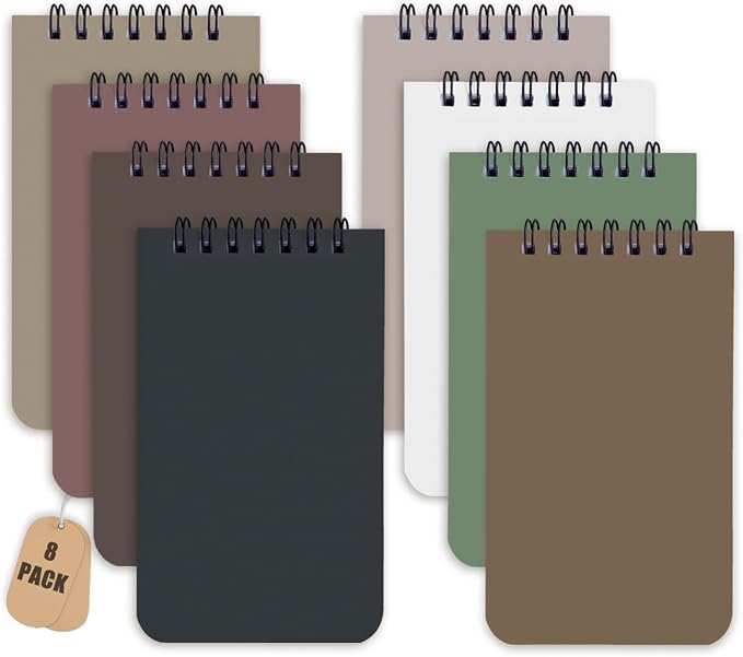 KTOJOY 8 Pack Small Pocket Notebook Small 3x5 Spiral Notepads by KTOJOY