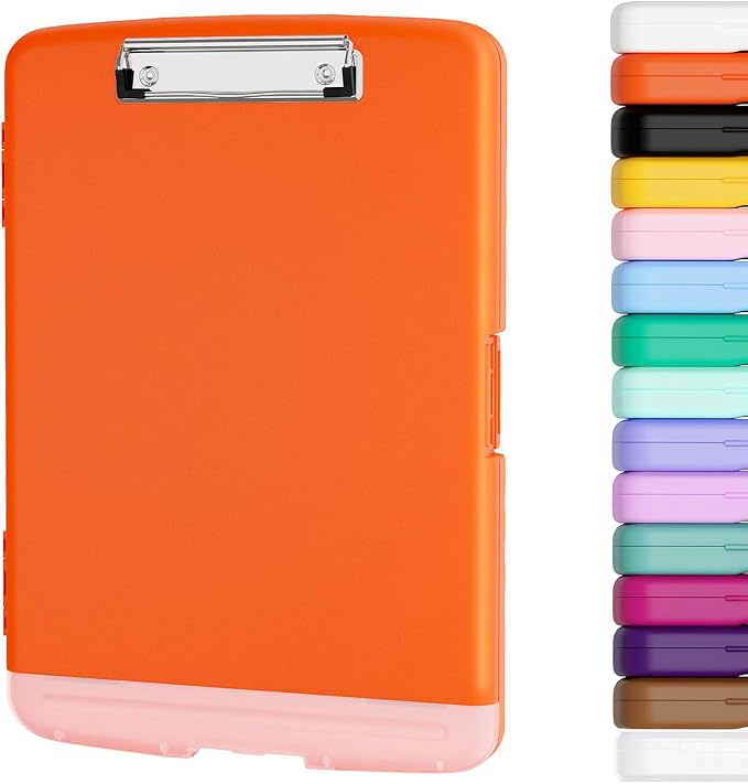 Piasoenc Clipboard with Storage, 8.5 x 11 Organization Box with Pen Holder and by Piasoenc