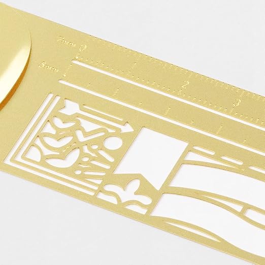 Designphil Midori Ruler, Clip Ruler, Decorative Ruled Pattern A, 5.5 Inches - Image 7